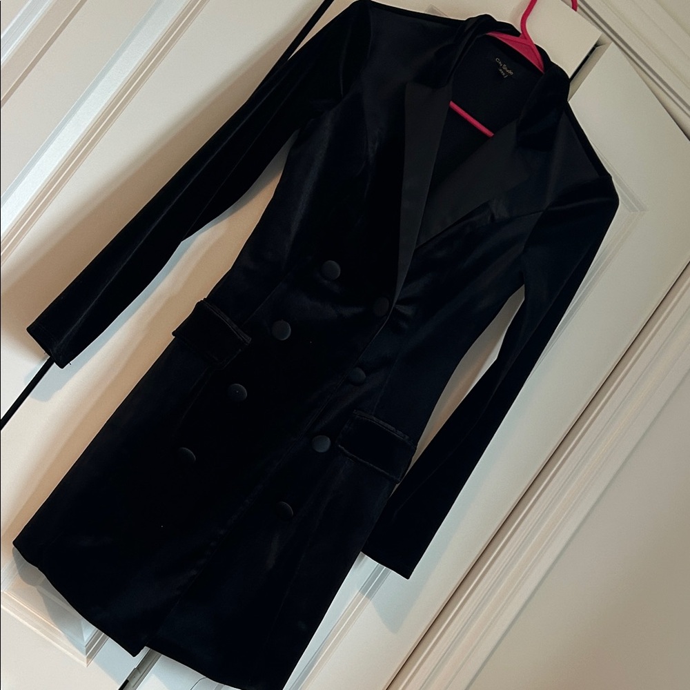 Black Double-Breasted Women's blazer Dress